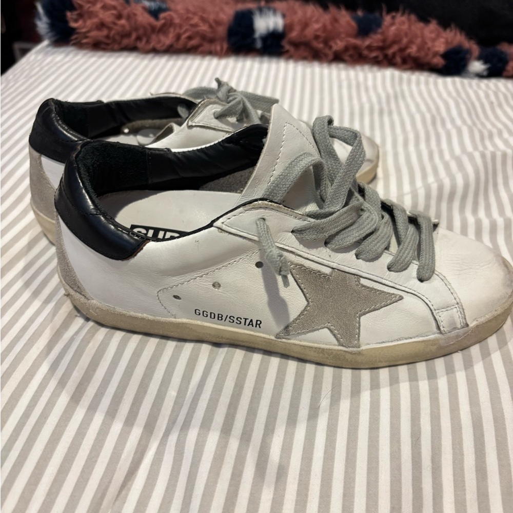 Women's Super-Star with suede star and black heel tab